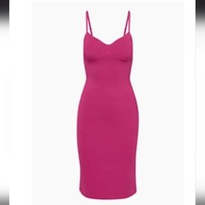 🍭 NWT Babaton Lariat bodycon knee length dress granita pink rose granite